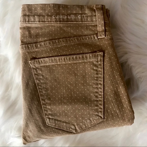 Current/Elliott Pants - Current/Elliot Cropped skinny haystack pants khaki
